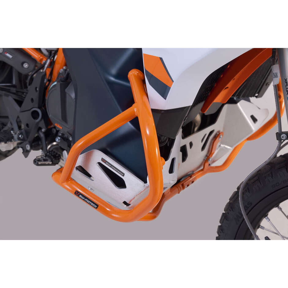 Pare-moteur orange SW-MOTECH SBL.04.521.10001/EB pour KTM 790 Adv/R (19-21) ; 890 Adv/R (20-22)